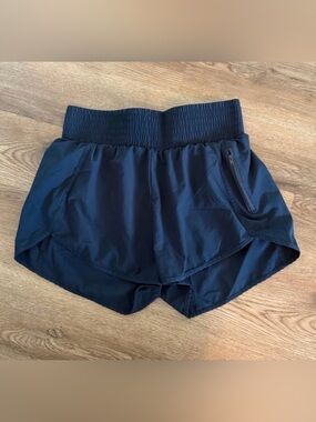 Women's Navy High-Waist Athletic Shorts